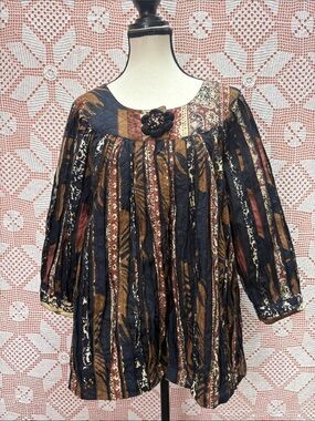 Kerrybrooke Quilted Cotton Boho Jacket Size XL